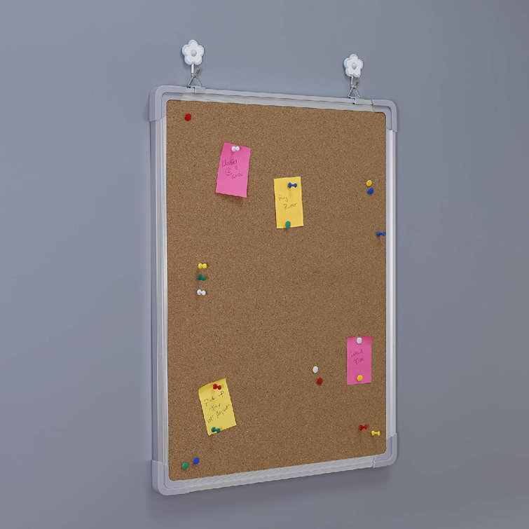 Inbox Zero Bulletin Board Set Felt Tack Board 24 X 18" With 10 Thumb